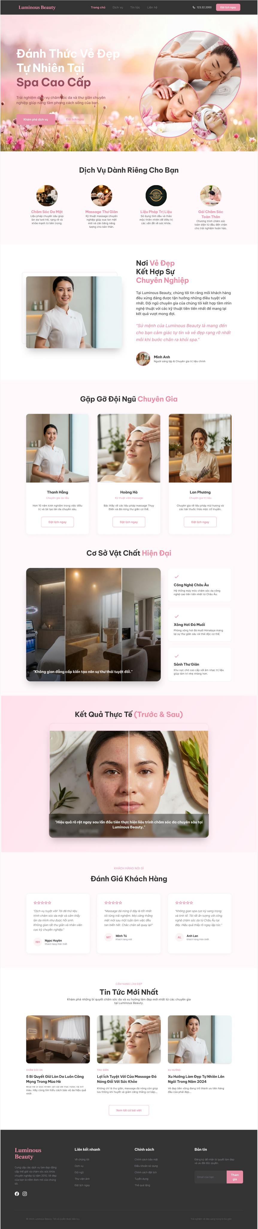 Preview Template 2 ngành spa thẩm mỹ