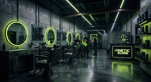 Không gian salon neon
