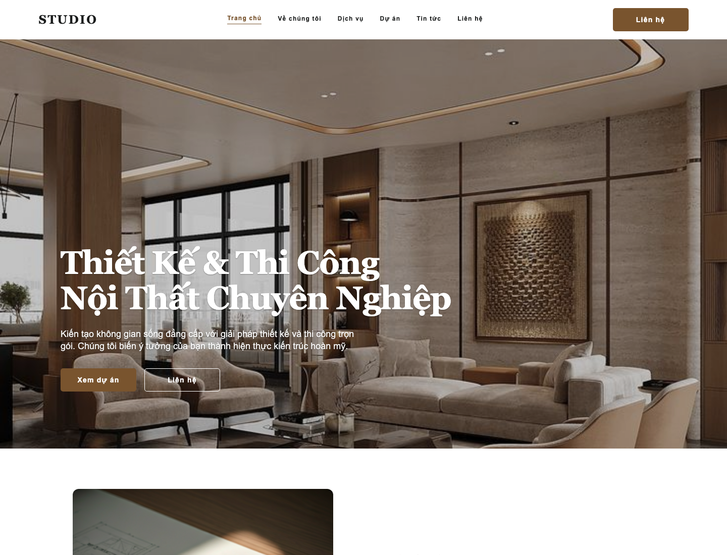 Preview Template 1 ngành nội thất